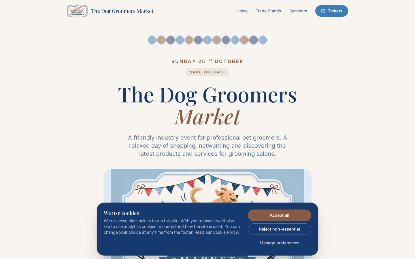 The Dog Groomers Market website screenshot